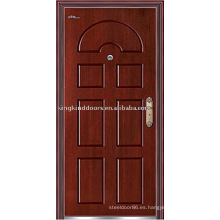Sistema de seguridad de alta calidad acero madera puerta blindada (JKD-215) puerta de acero marco puerta